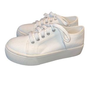 So brand white platform sneakers